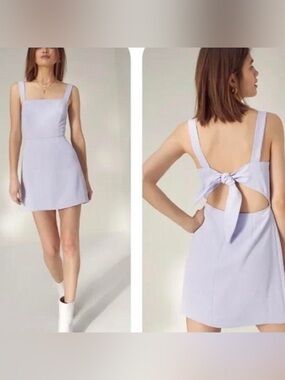 Wilfred Aperature Tie-Back Dress - Lilac Purple